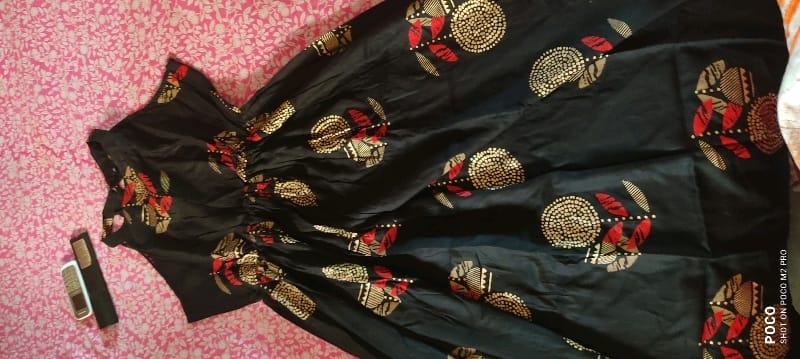 Maxi Gold Print Gown - OrderMeFirst