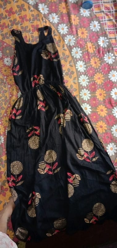 Maxi Gold Print Gown - OrderMeFirst