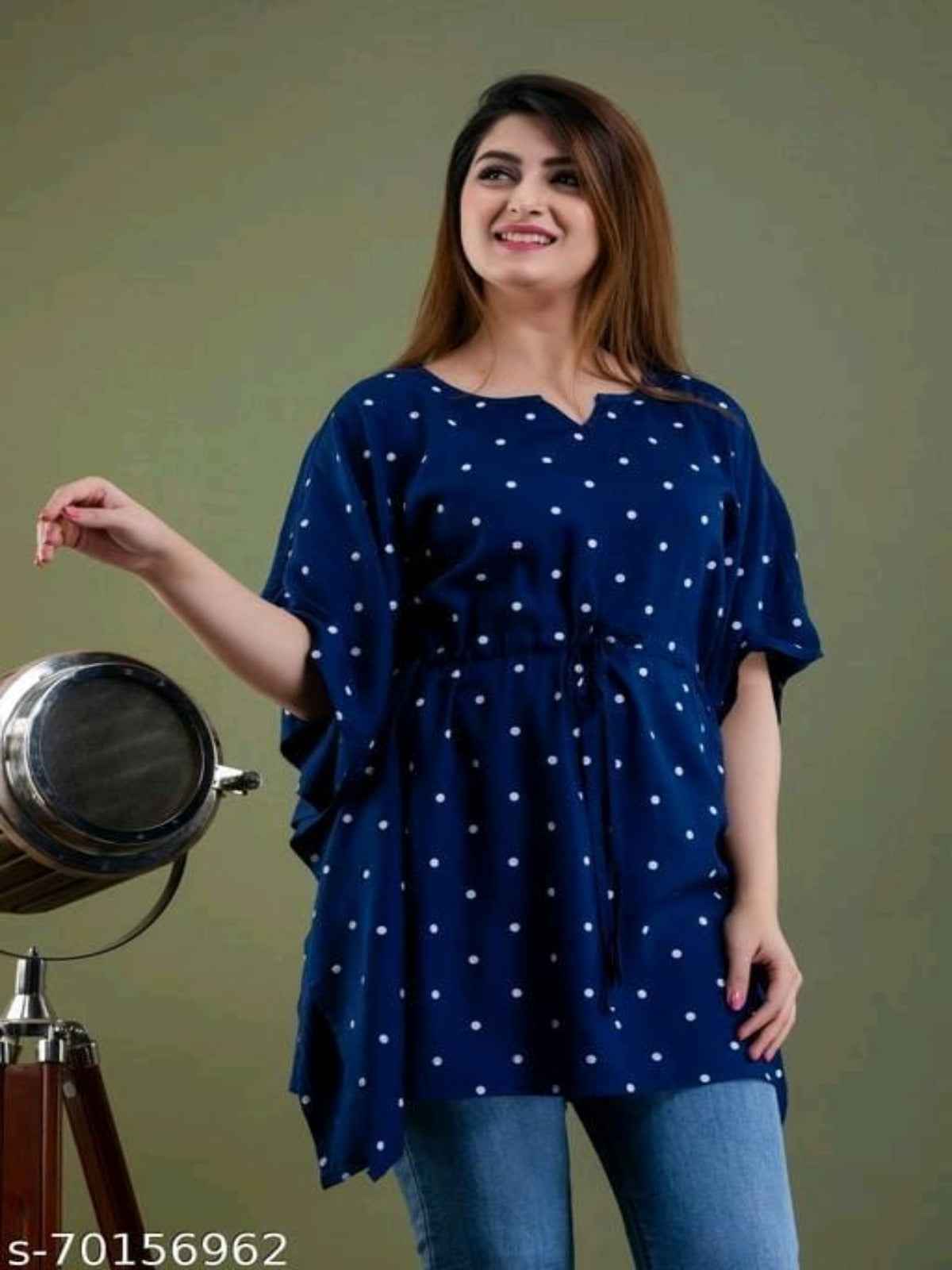 Navy Blue women Kaftan Top
