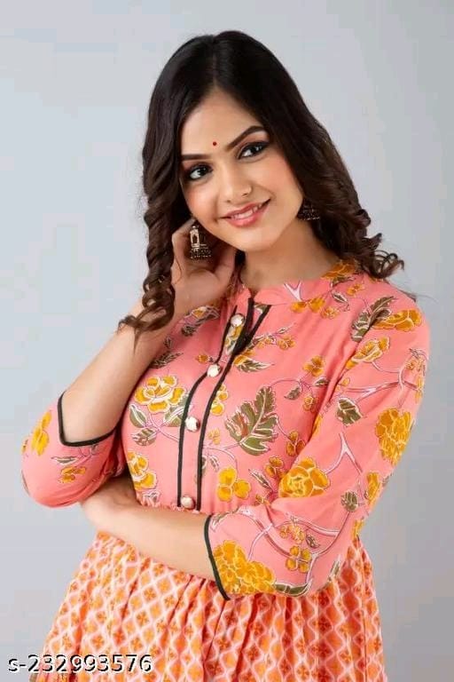 New Anarkali Printed Gown OrderMeFirst
