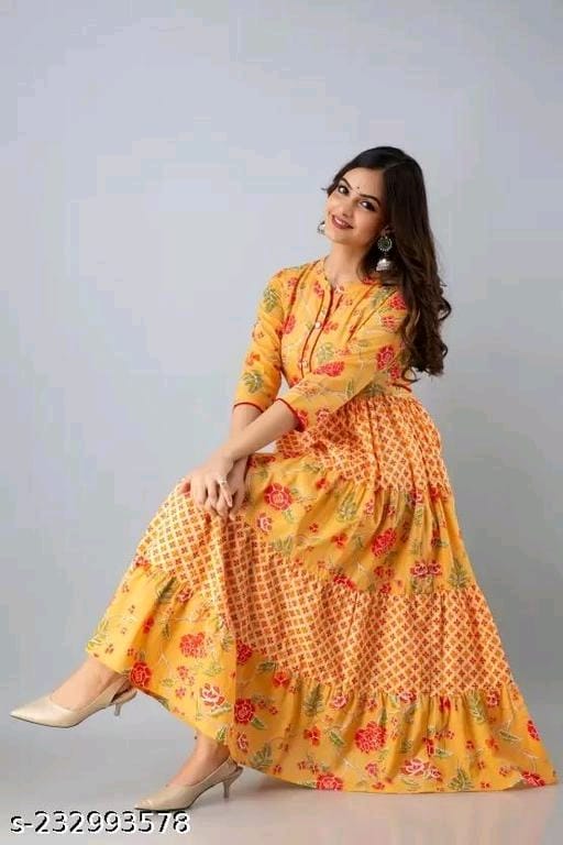 New Anarkali Printed Gown OrderMeFirst