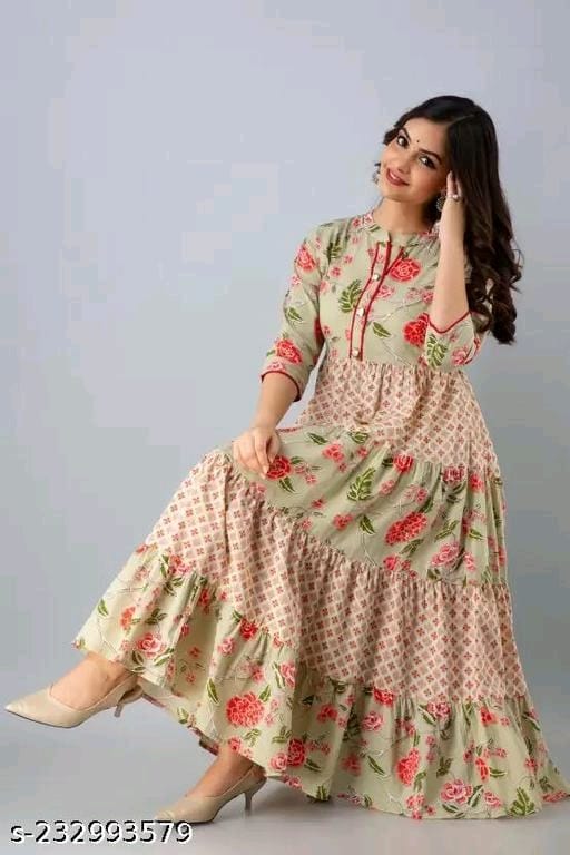 New Anarkali Printed Gown OrderMeFirst