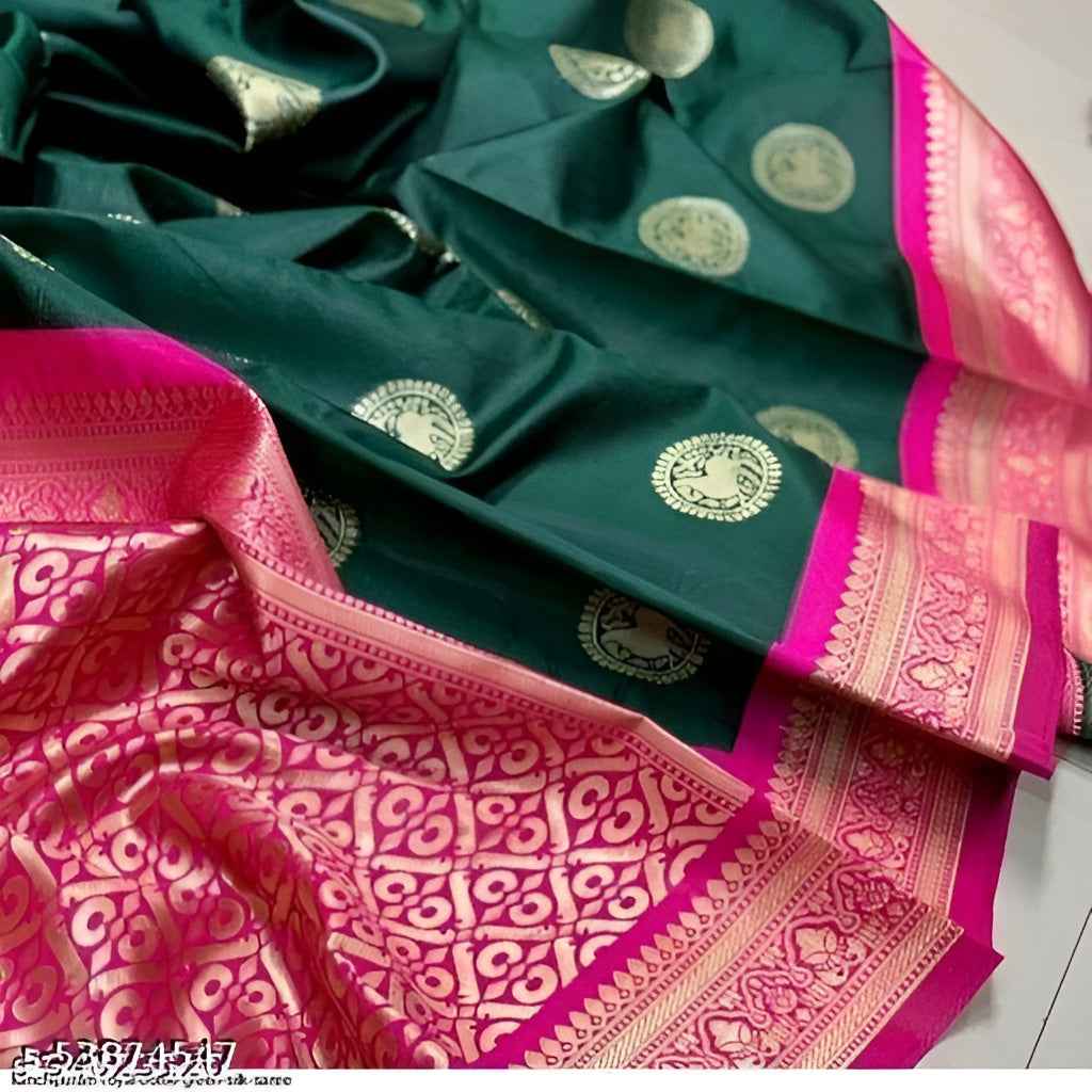 New Kanjeevaram Silk Saree With Unstitched Blouse