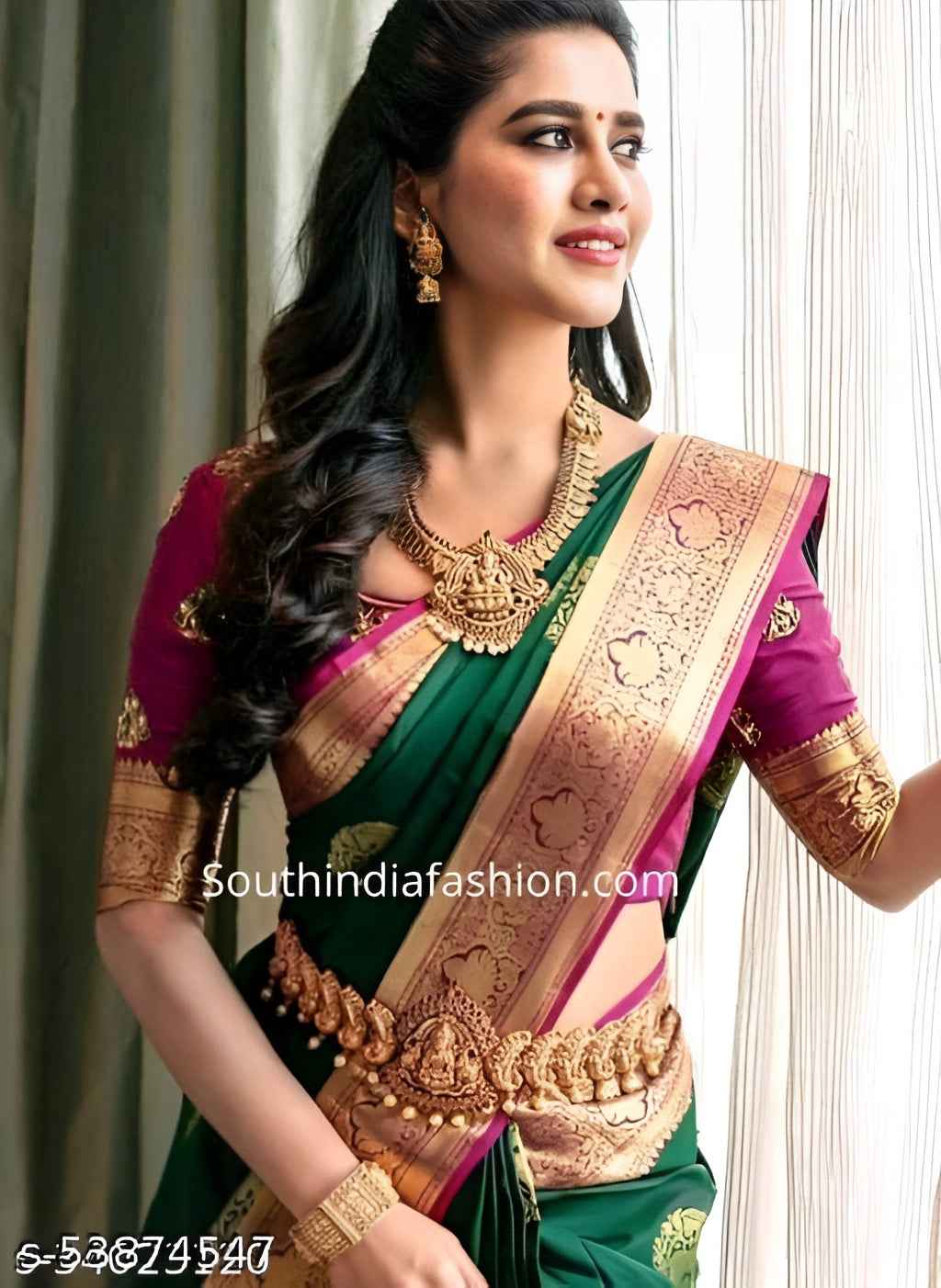 New Kanjeevaram Silk Saree With Unstitched Blouse