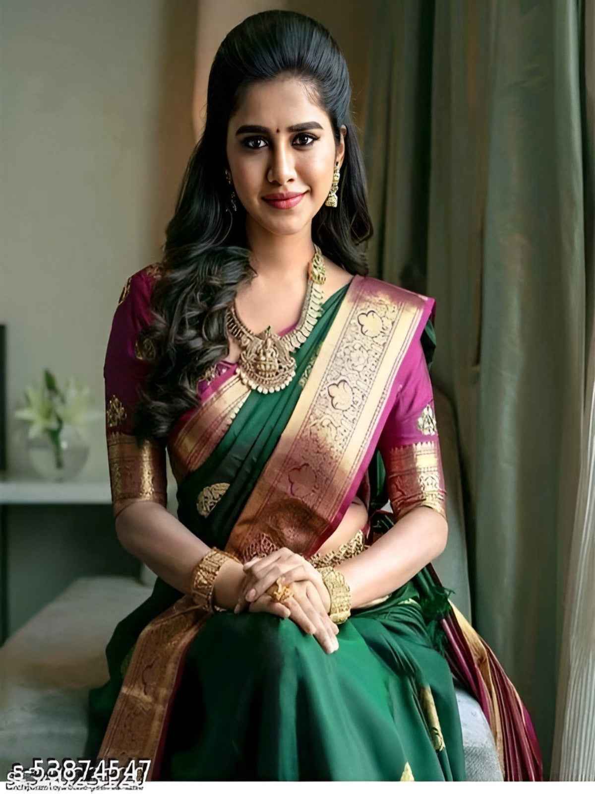 New Kanjeevaram Silk Saree With Unstitched Blouse