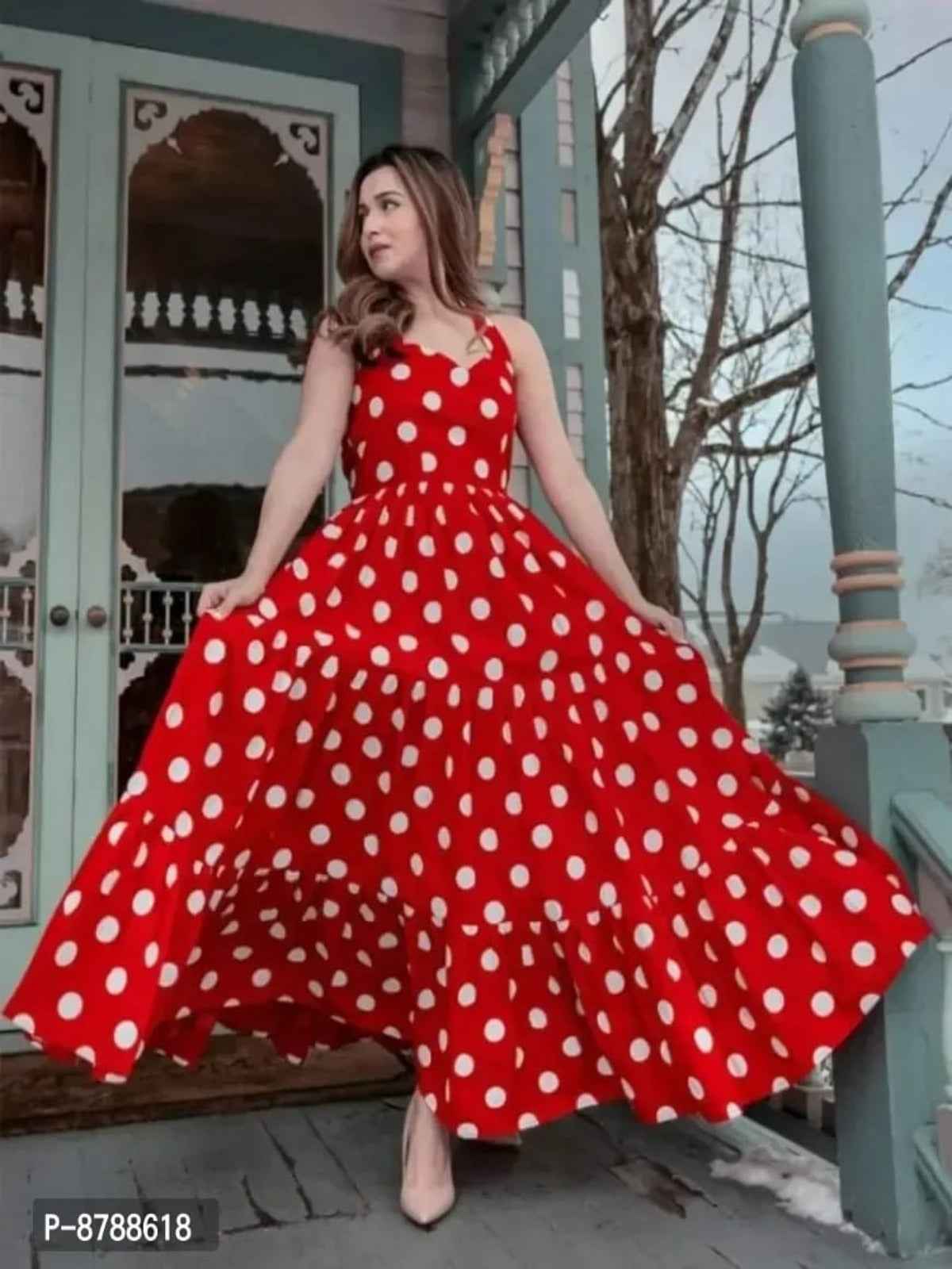 Polka Dot Print Dress