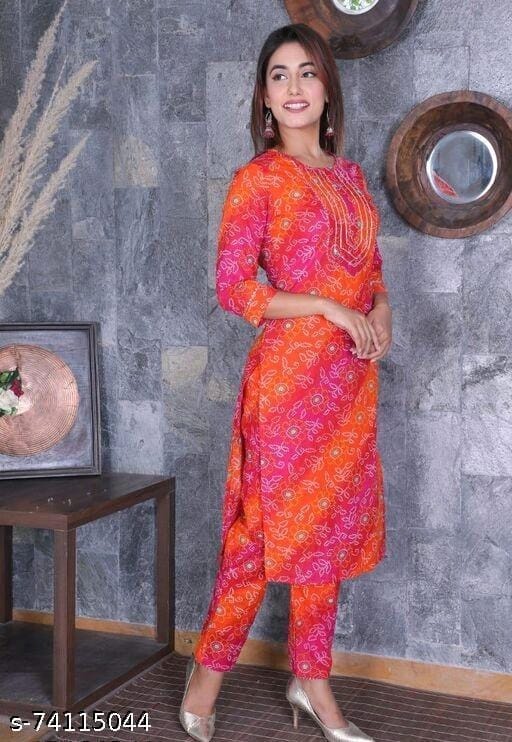 Rajasthani Printed Kurta With Pant Set - OrderMeFirst