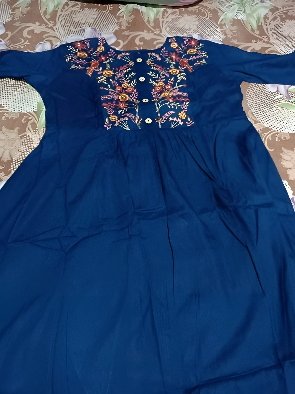 Rayon Anarkali Embroidered Kurti for women - OrderMeFirst