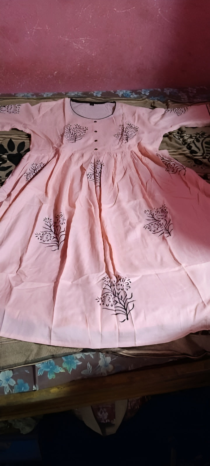 Rayon Anarkali Hand Block Printed Kurti - OrderMeFirst