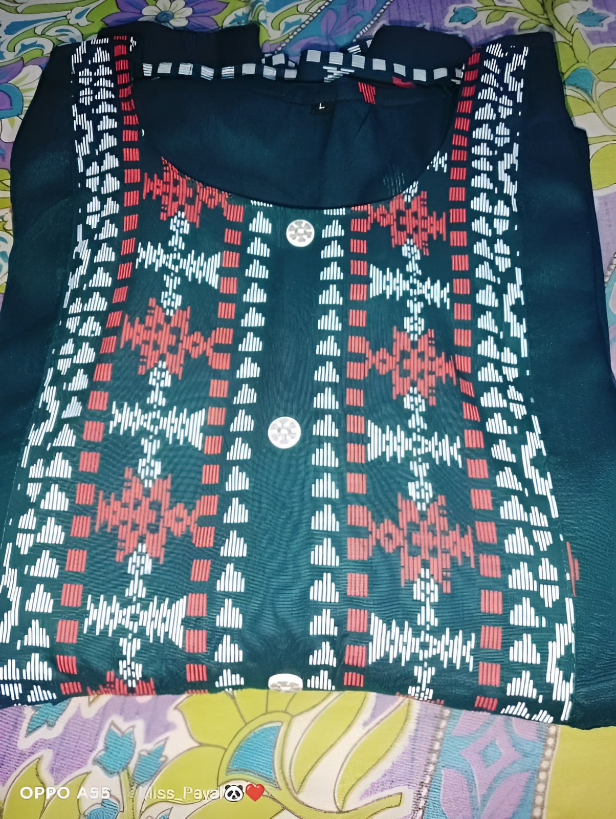 Rayon Anarkali Printed D-Green Kurti for women - OrderMeFirst