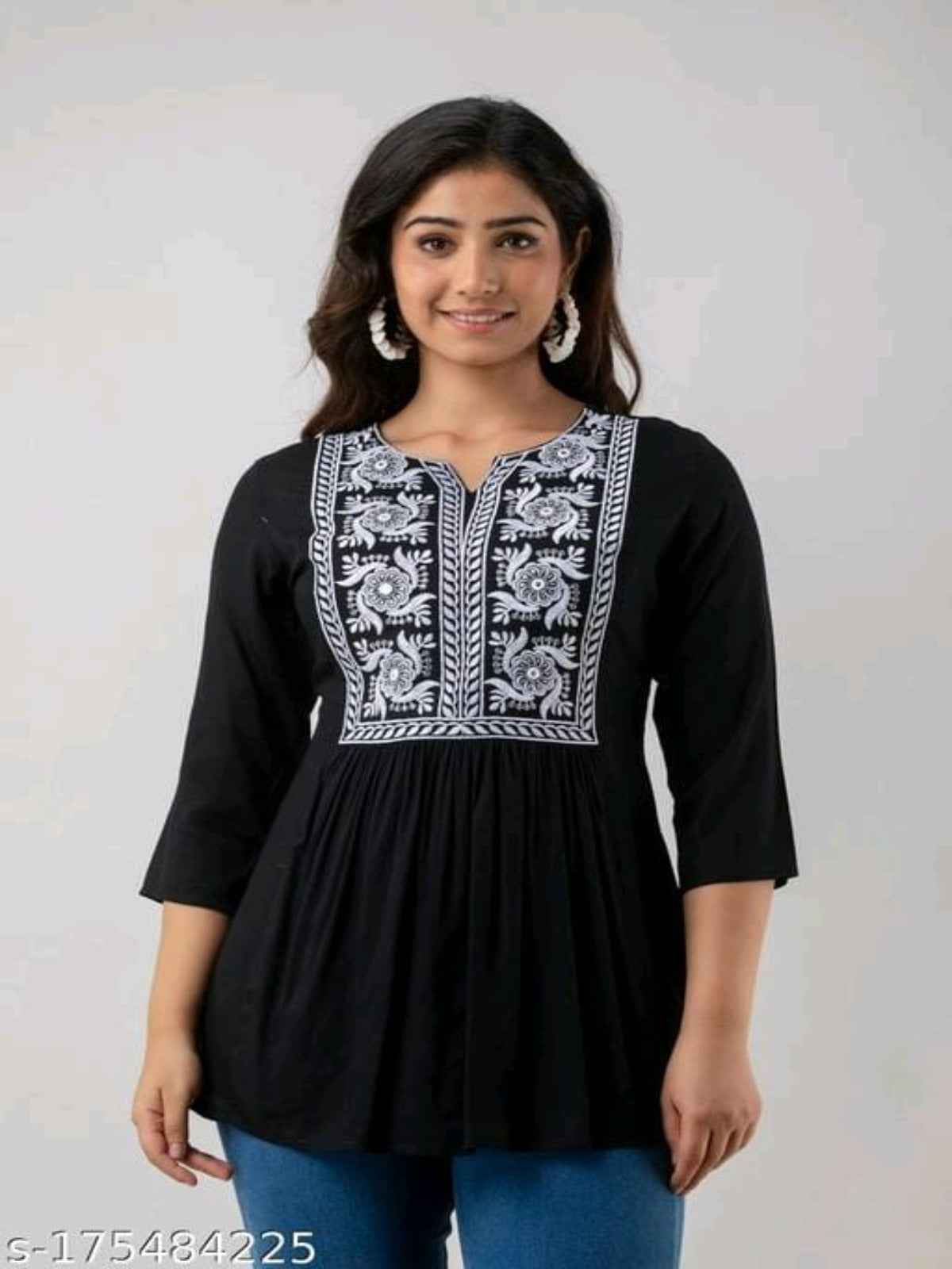 Rayon Embroidery Shot Top