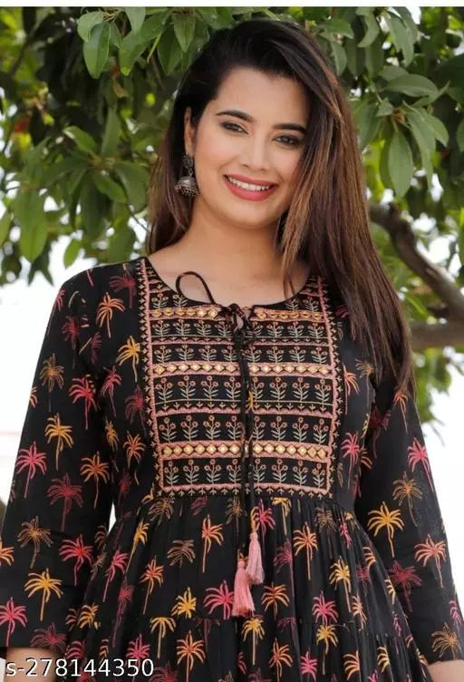 Rayon Multicolor Gown - OrderMeFirst