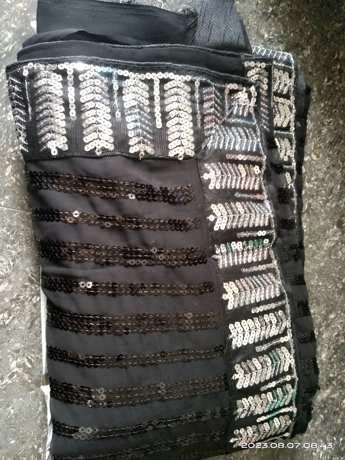 Sequin Embroidery Work Designer Saree - OrderMeFirst