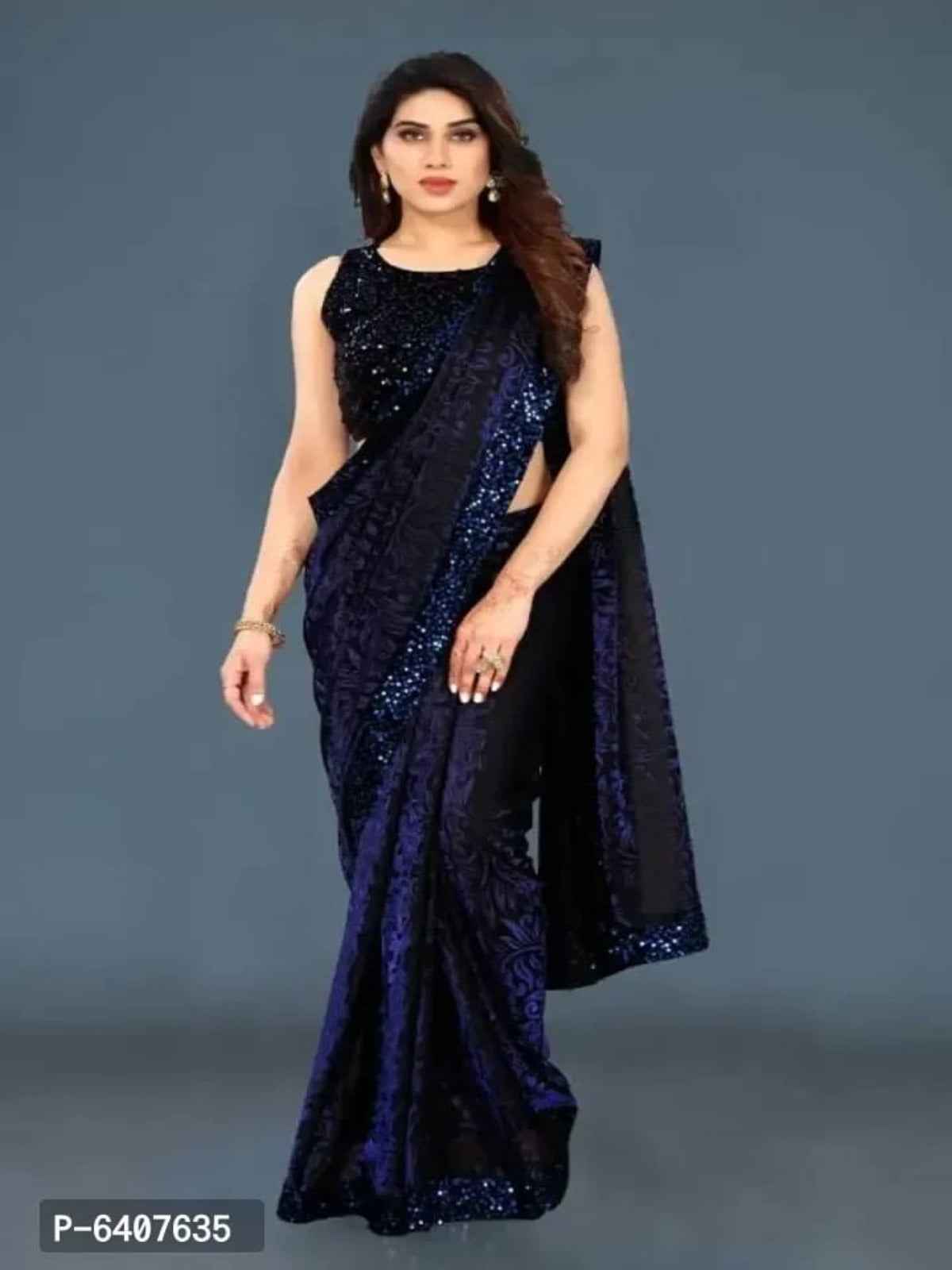 Sequin Lace Border Sarees