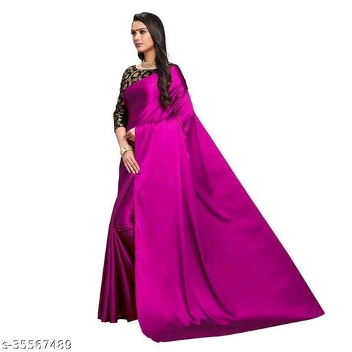 ShreeJi ETP Belt Style Satin Silk Teal Saree With Blouse - OrderMeFirst