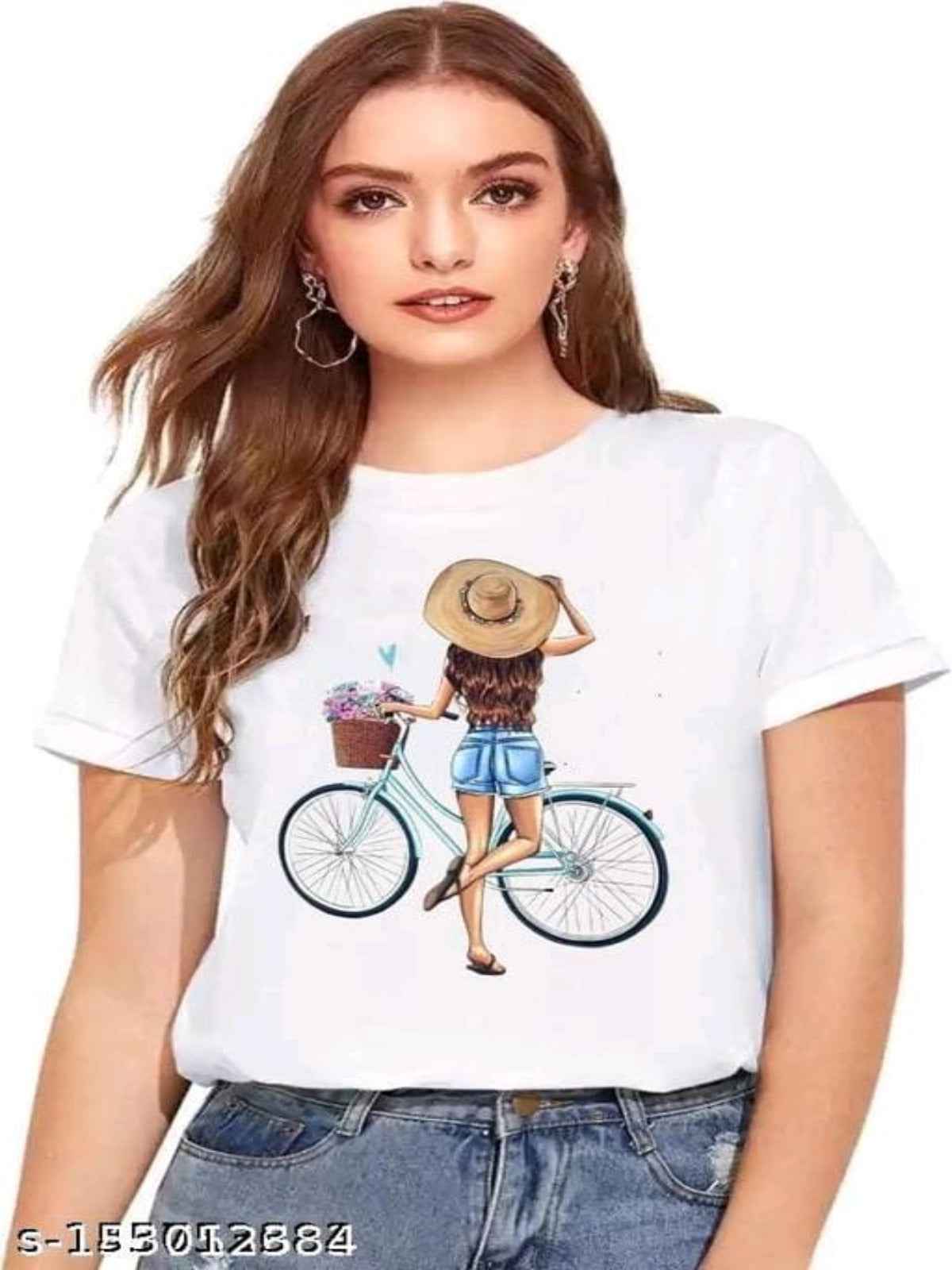 Stitch vastra Casual Printed Womens Tshirt