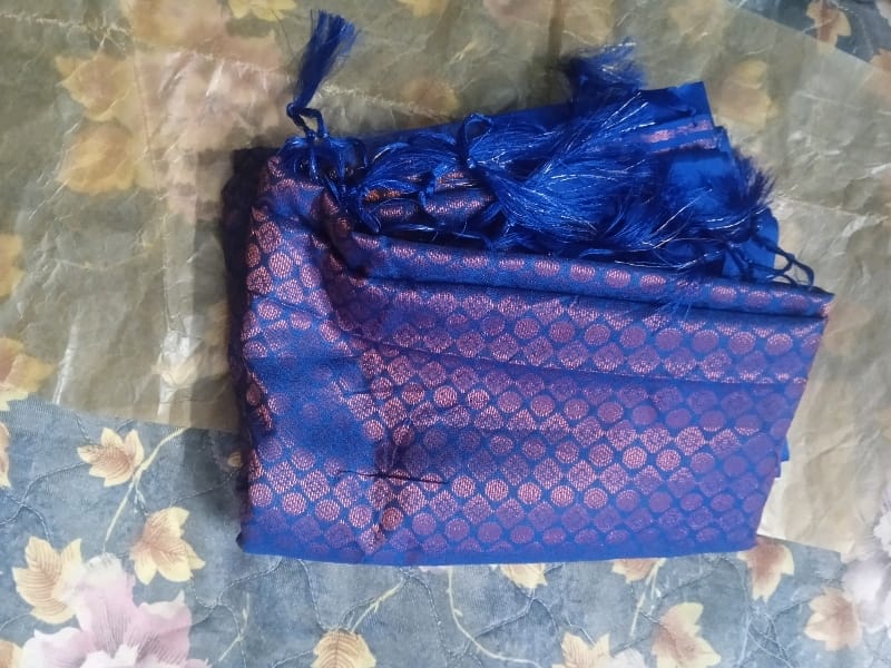 Striped Kanjivaram Cotton Silk, Tissue Saree - OrderMeFirst