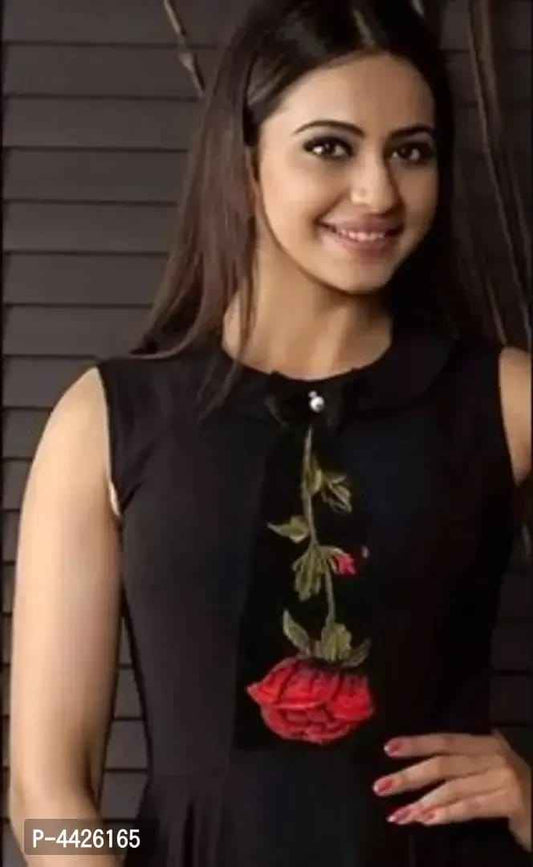 Stylish Rayon Embroidered Gown