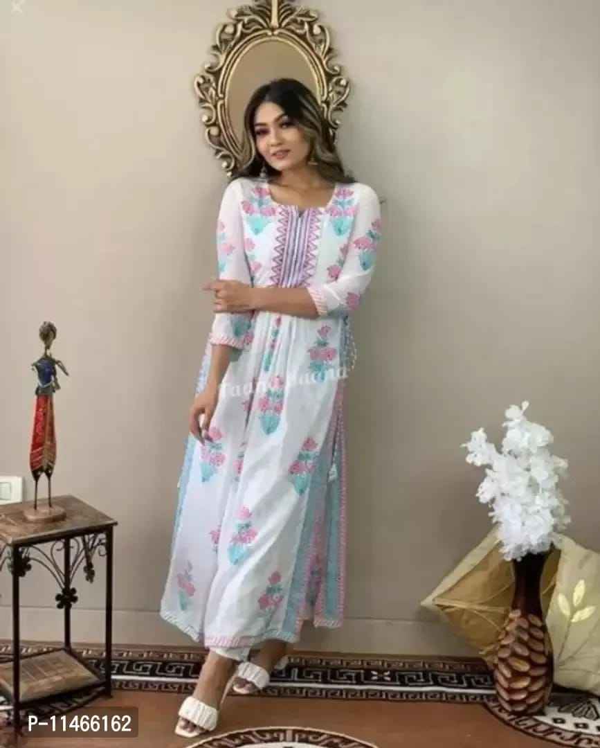 Stylish Rayon Printed Kurta Set for Women