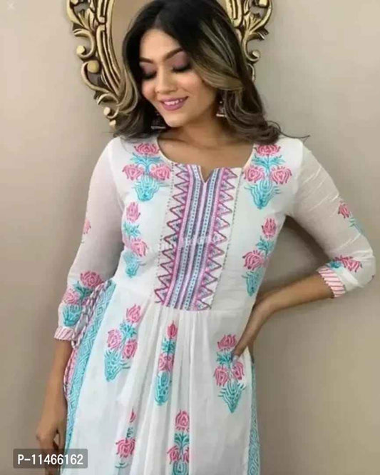 Stylish Rayon Printed Kurta Set for Women