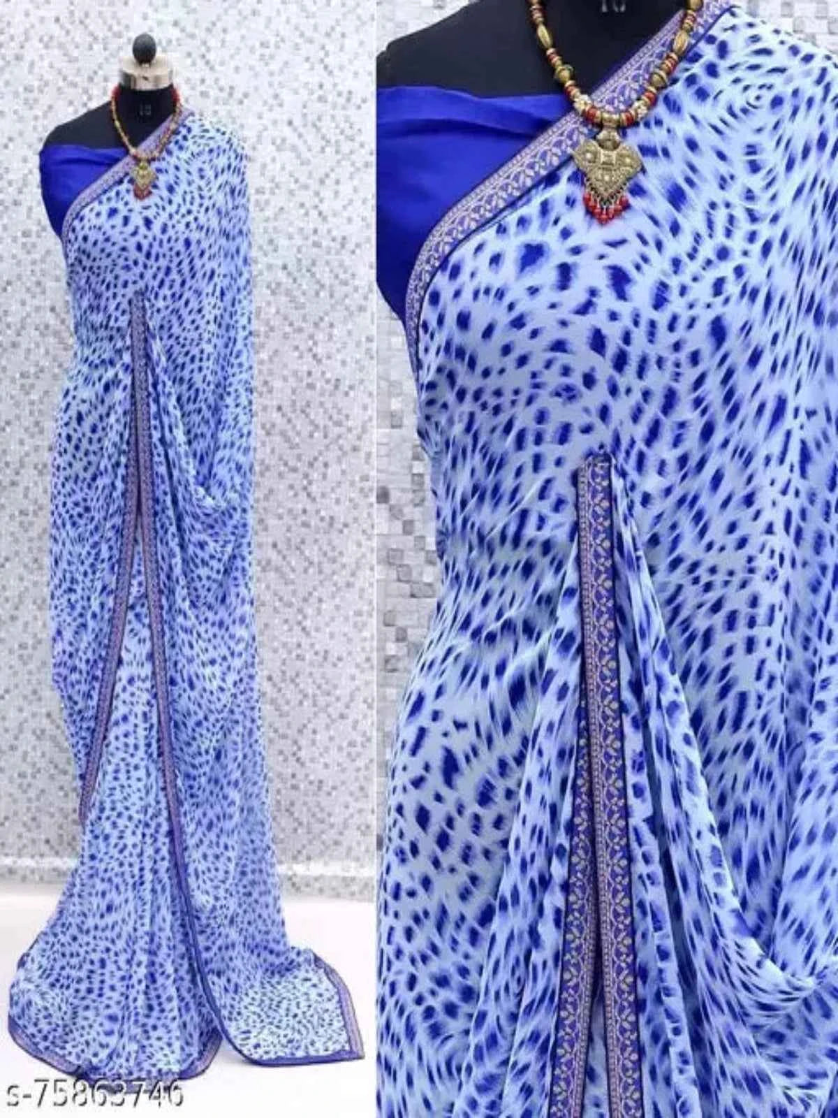 Tiger Print Saree