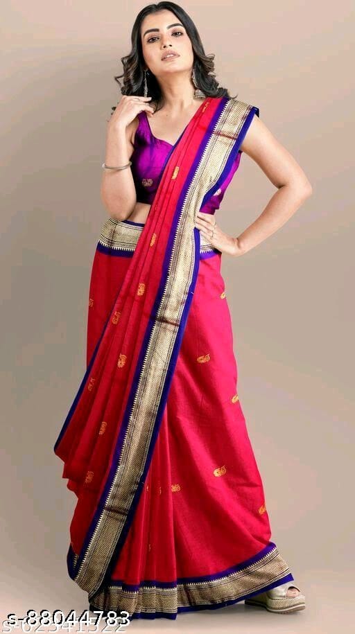 Traditional Paithani Silk Sarees With Contrast Blouse Piece - OrderMeFirst