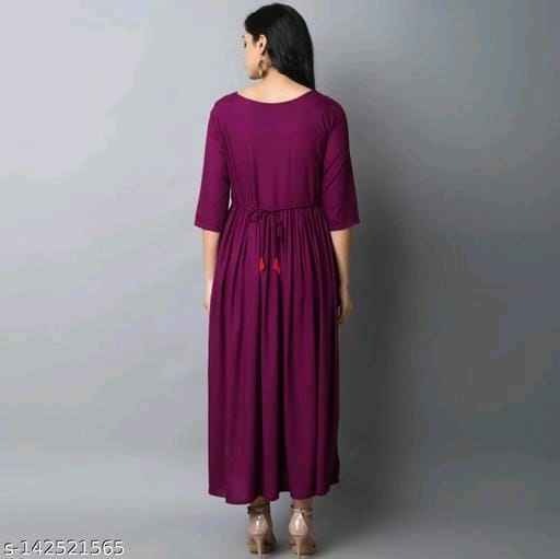 Treding A-line Rayon Kurti