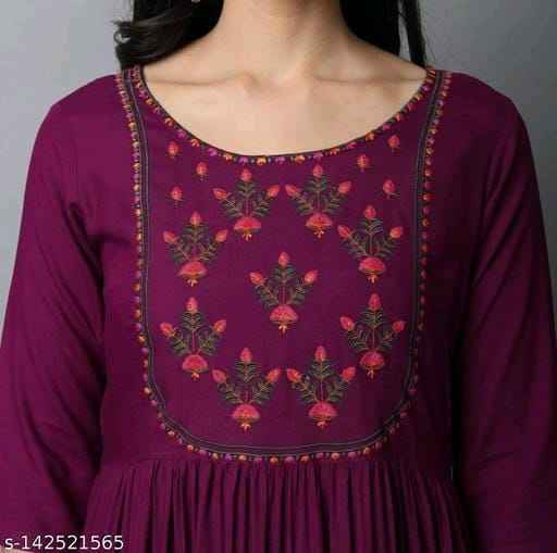 Treding A-line Rayon Kurti