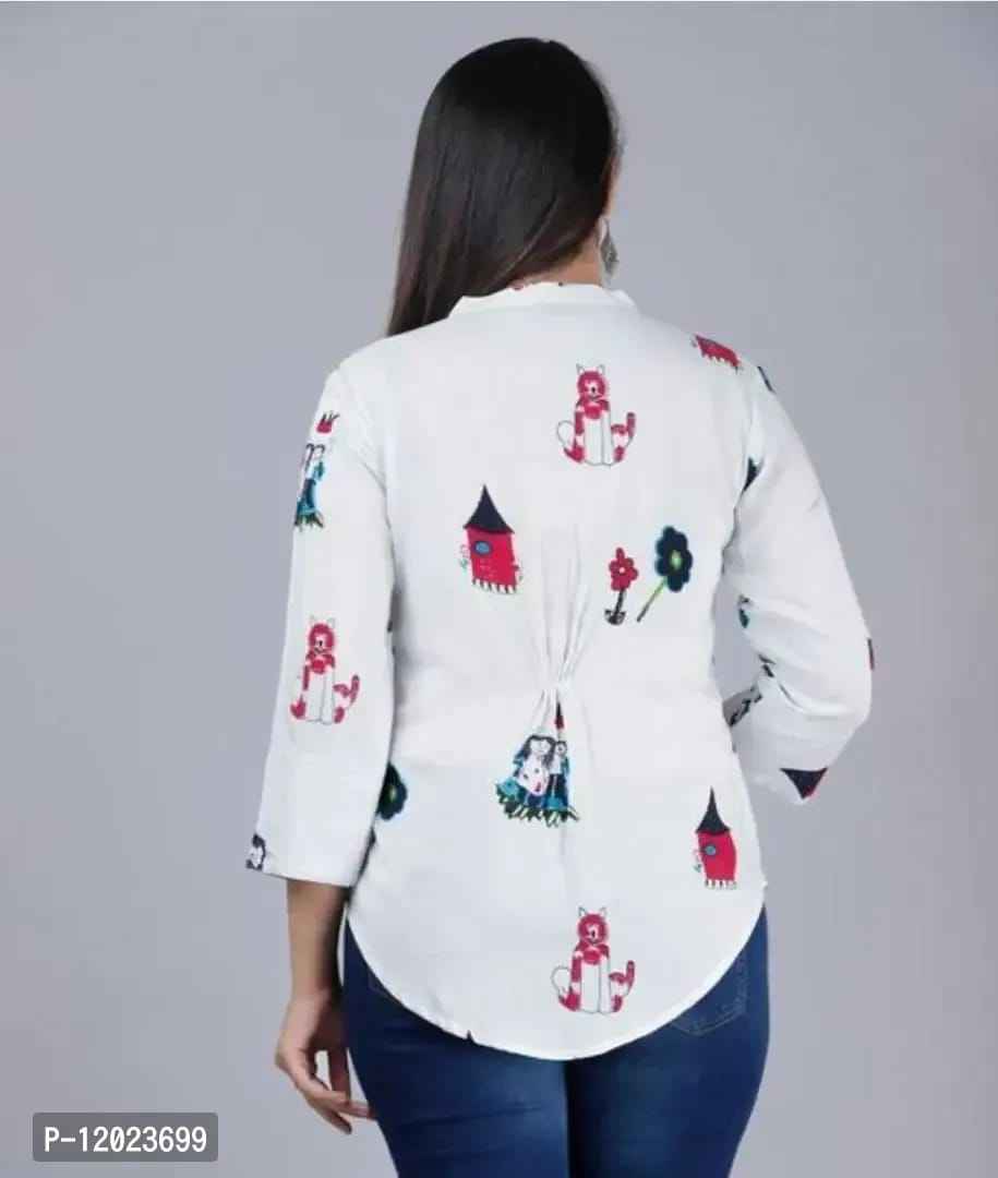 Trendy Women Rayon White Top