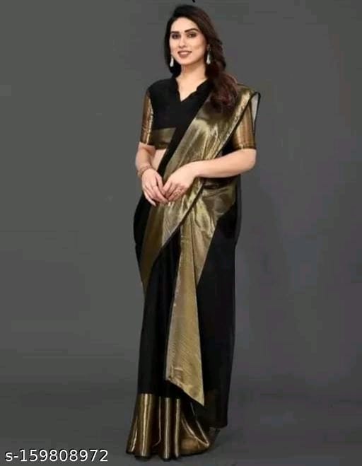 Two-Tone Chiffon Saree With Blouse - OrderMeFirst