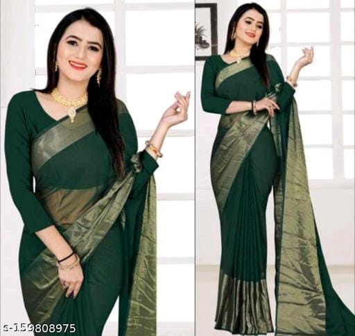 Two-Tone Chiffon Saree With Blouse - OrderMeFirst