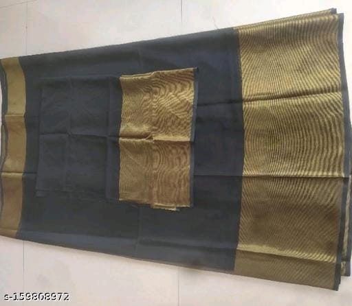 Two-Tone Chiffon Saree With Blouse - OrderMeFirst