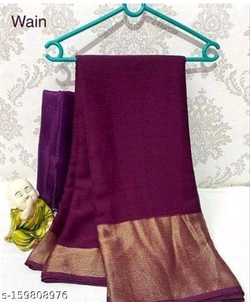 Two-Tone Chiffon Saree With Blouse - OrderMeFirst
