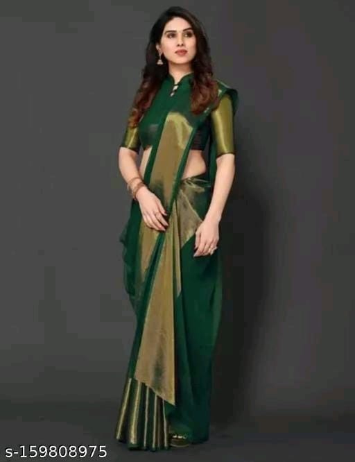Two-Tone Chiffon Saree With Blouse - OrderMeFirst