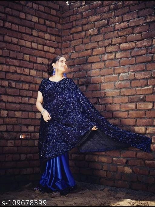Velvet Sequence Saree - OrderMeFirst