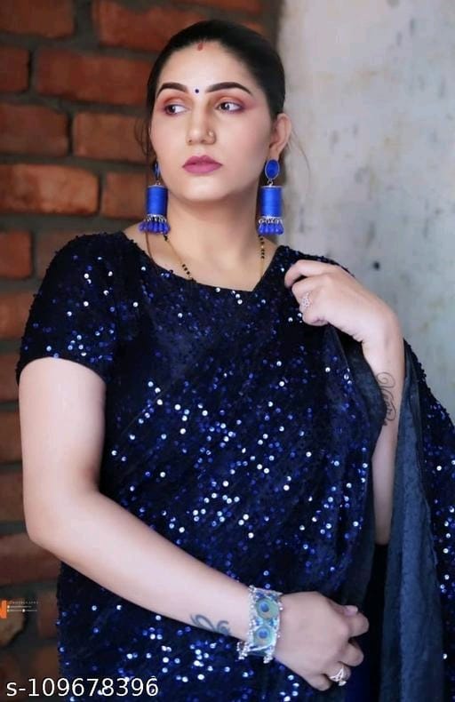 Velvet Sequence Saree - OrderMeFirst