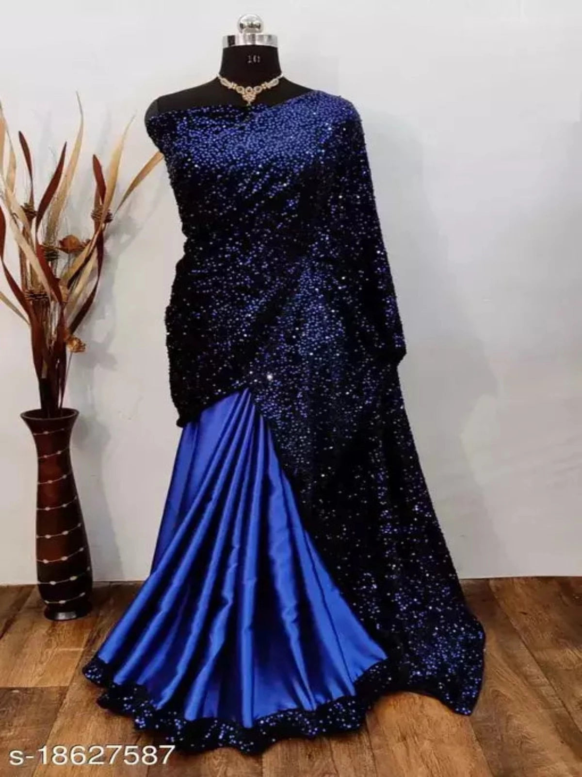 Velvet Sequence Saree - OrderMeFirst