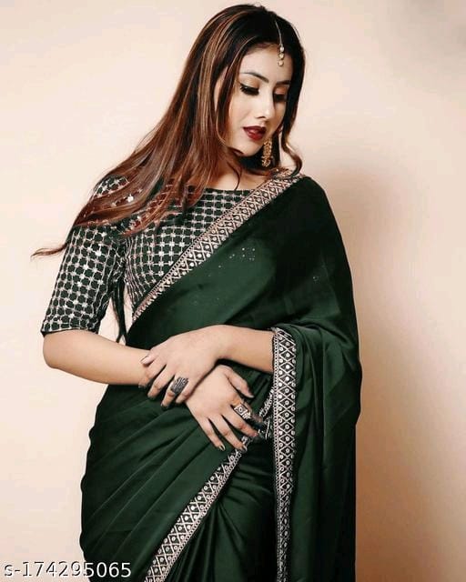 Vichitra Silk Wine Saree - OrderMeFirst