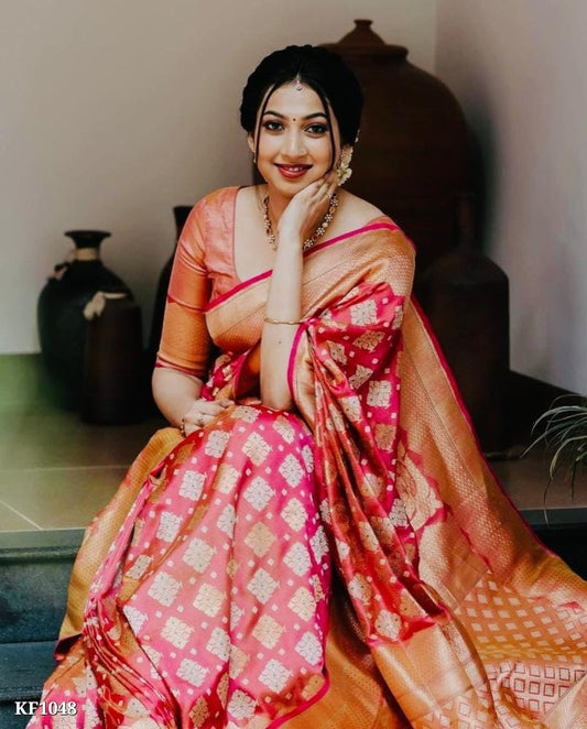 Wedding Party Wear Banarasi Silk Saree - OrderMeFirst