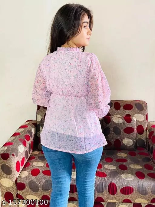 Western Georgette Printed Top - OrderMeFirst
