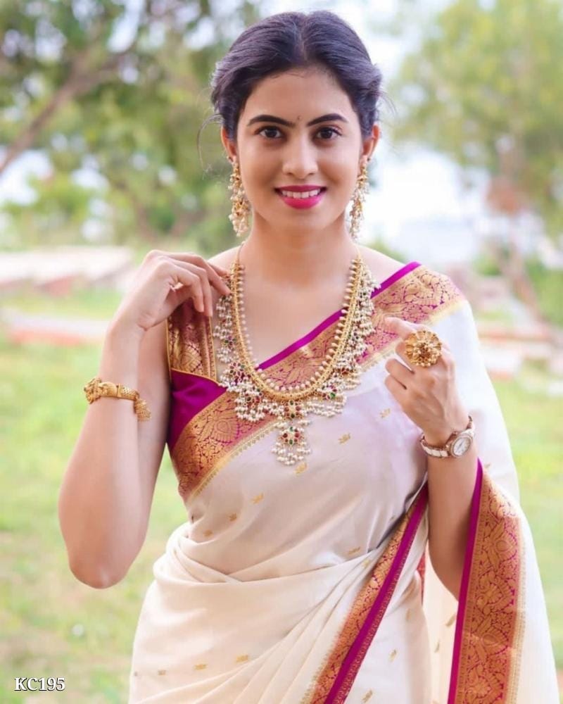 Banarasi Jacquard Border Silk Saree - OrderMeFirst