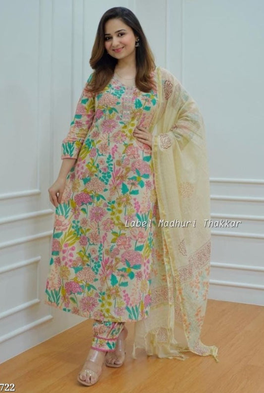 Saganeri Block Print Kurta Set - OrderMeFirst