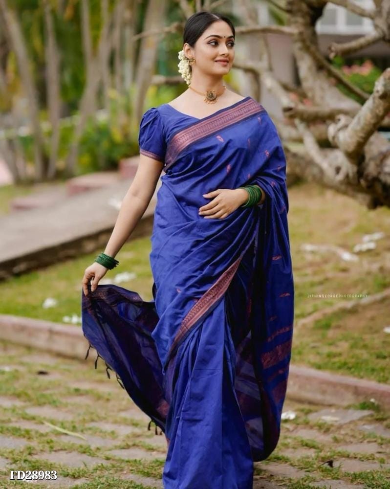 Lichi Silk Saree With Jacquard Border - OrderMeFirst