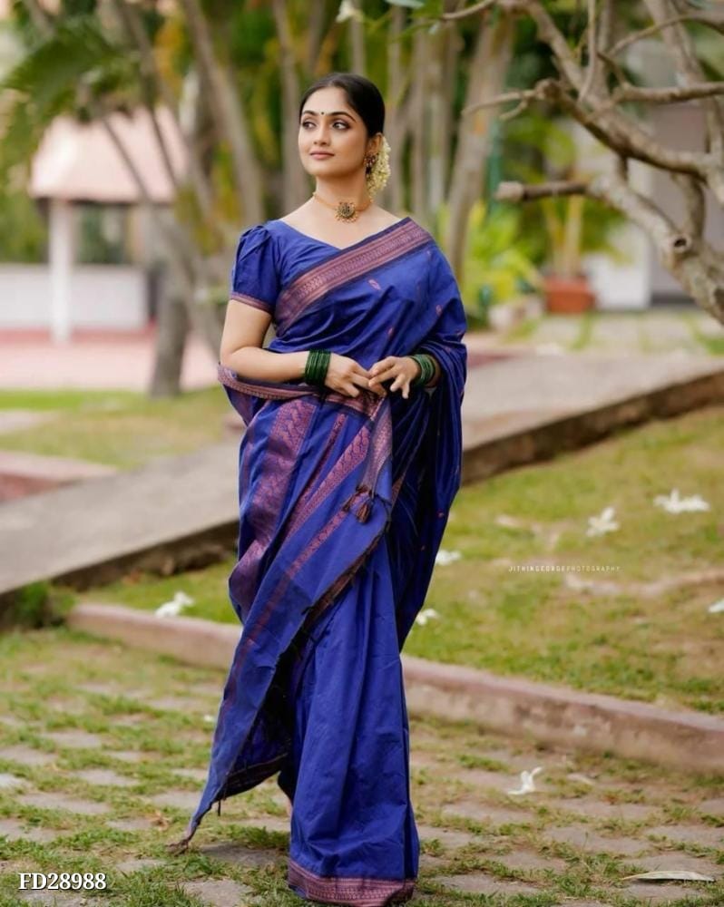 Lichi Silk Saree With Jacquard Border - OrderMeFirst