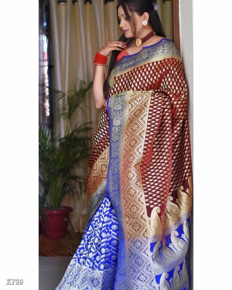 Traditional Banarasi Soft Silk Sarees - OrderMeFirst