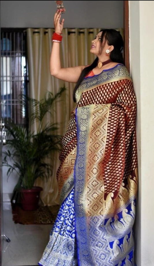 Traditional Banarasi Soft Silk Sarees - OrderMeFirst