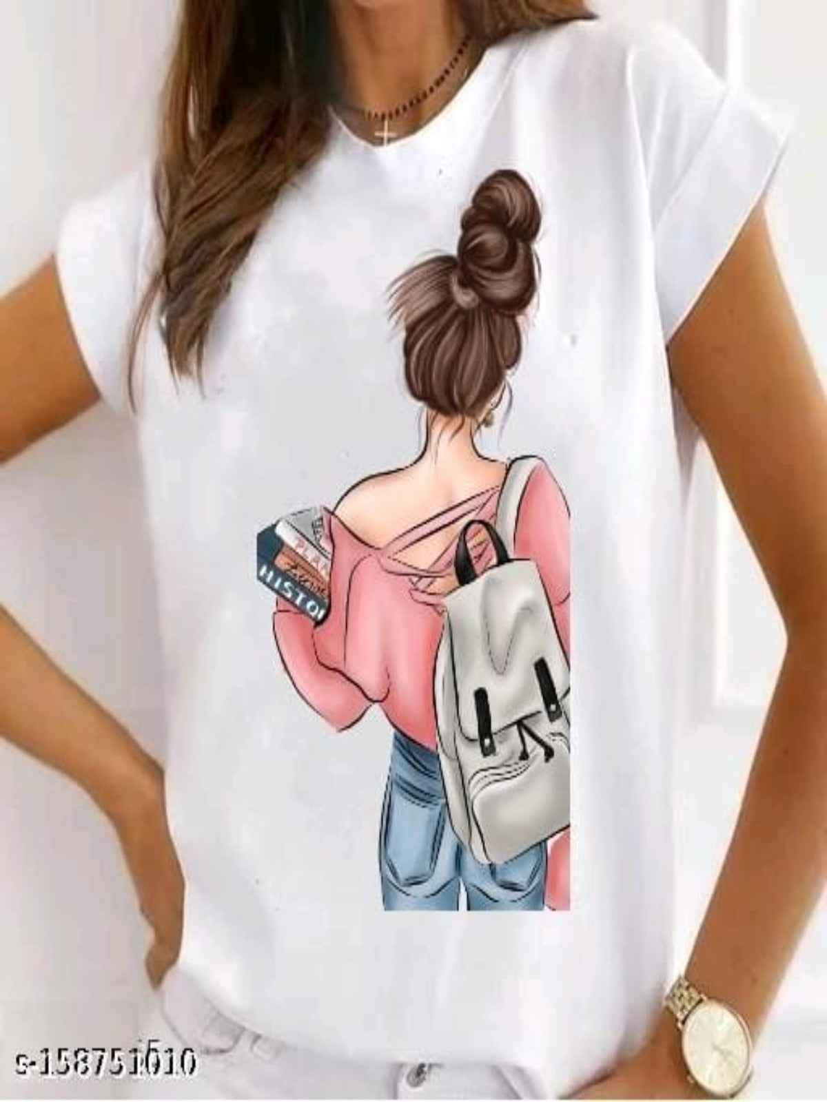 White Womens CLG Print Tshirt