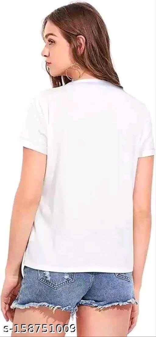 White Womens Girl Bird Tshirt