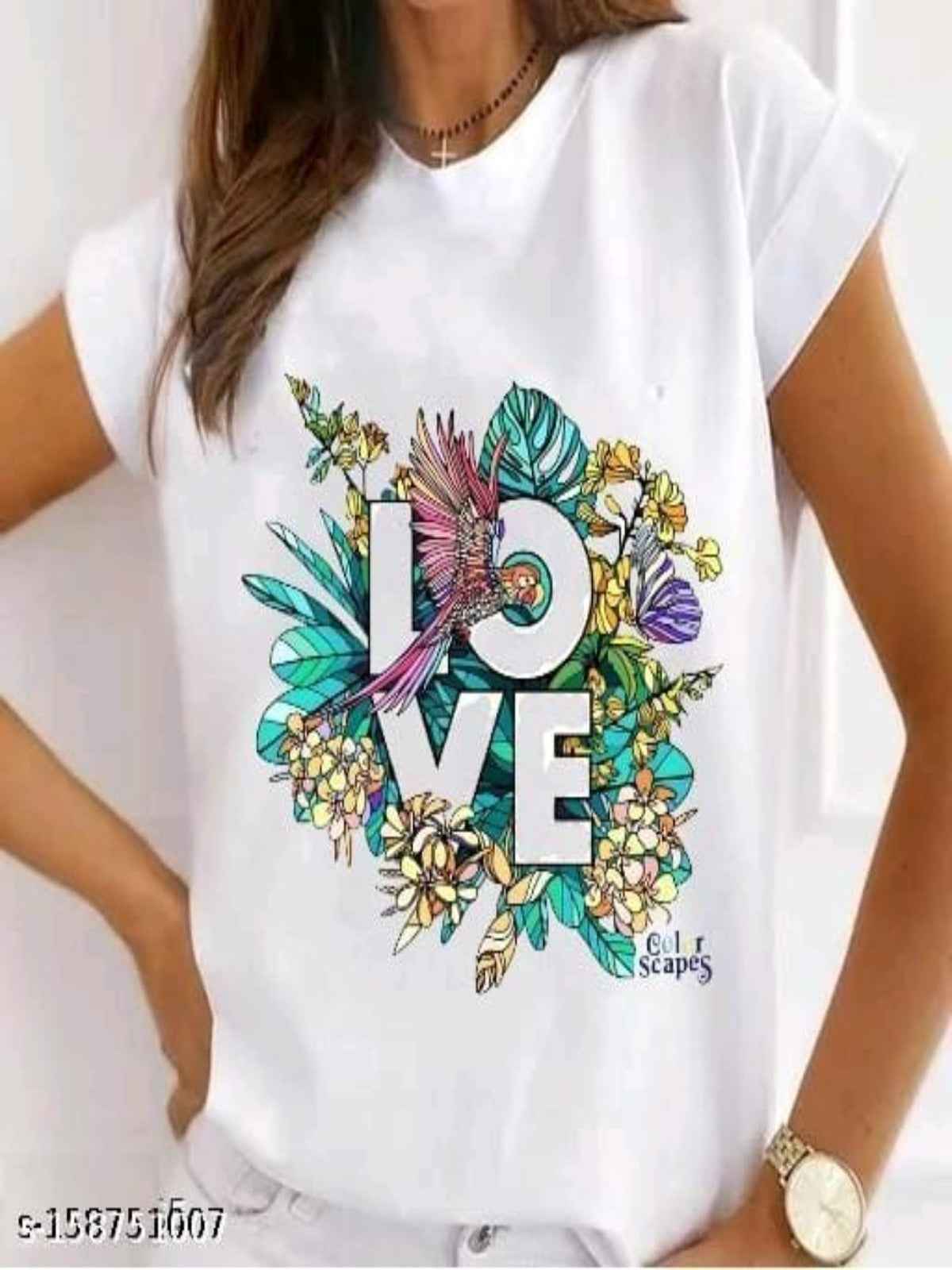 White Womens Love Tshirt