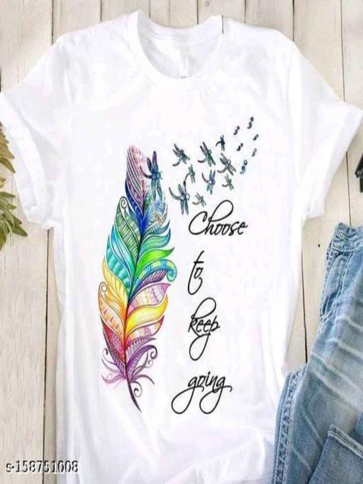 White Womens Pankh Tshirt
